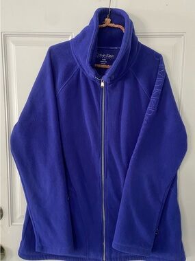 Womens XL Calvin Klein PERFORMANCE Full Zip Pocket Fleece Athletic Jacket